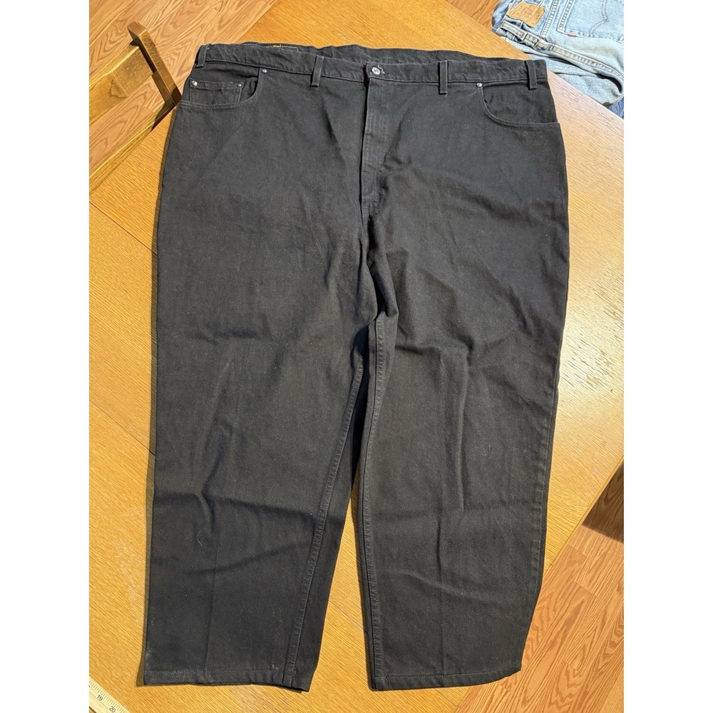 Vintage Levis‎ 545 Jeans Mens 52x30 Black Denim Loose Fit Brown Tab Made in USA